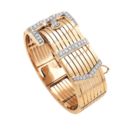 Bracelet Ceinture en or rose, platine et diamants - Castafiore