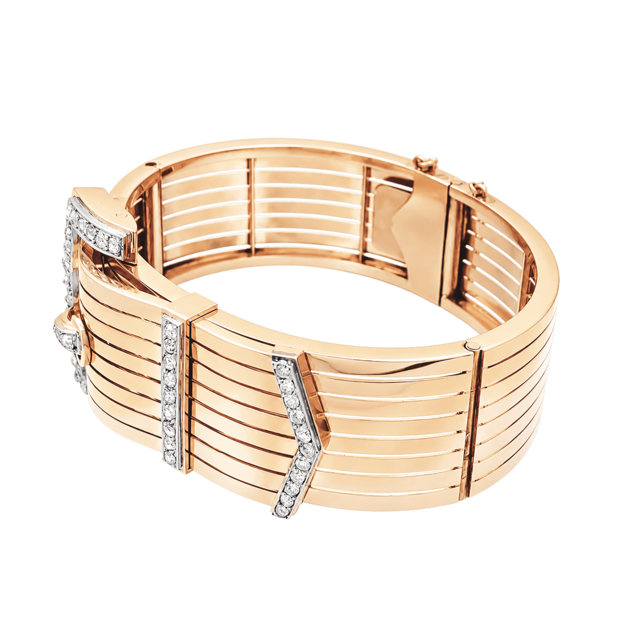 Bracelet Ceinture en or rose, platine et diamants - Castafiore