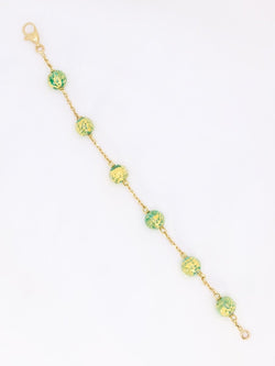 Bracelet chaine or jaune perles de Murano - Castafiore