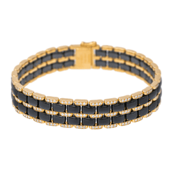 Bracelet CHANEL "Ultra" en or rose, céramique et diamants - Castafiore