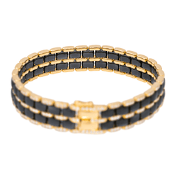 Bracelet CHANEL "Ultra" en or rose, céramique et diamants - Castafiore