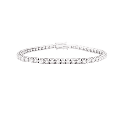 Bracelet DAMIANI "Tennis" en or blanc et diamants - Castafiore