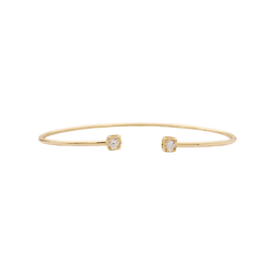 Bracelet Dinh Van, "Le Cube Diamant" en or jaune et diamants. - Castafiore