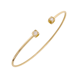 Bracelet Dinh Van, "Le Cube Diamant" en or jaune et diamants. - Castafiore
