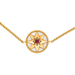 Bracelet DIOR "Rose des vents" en or jaune, nacre et rubis - Castafiore