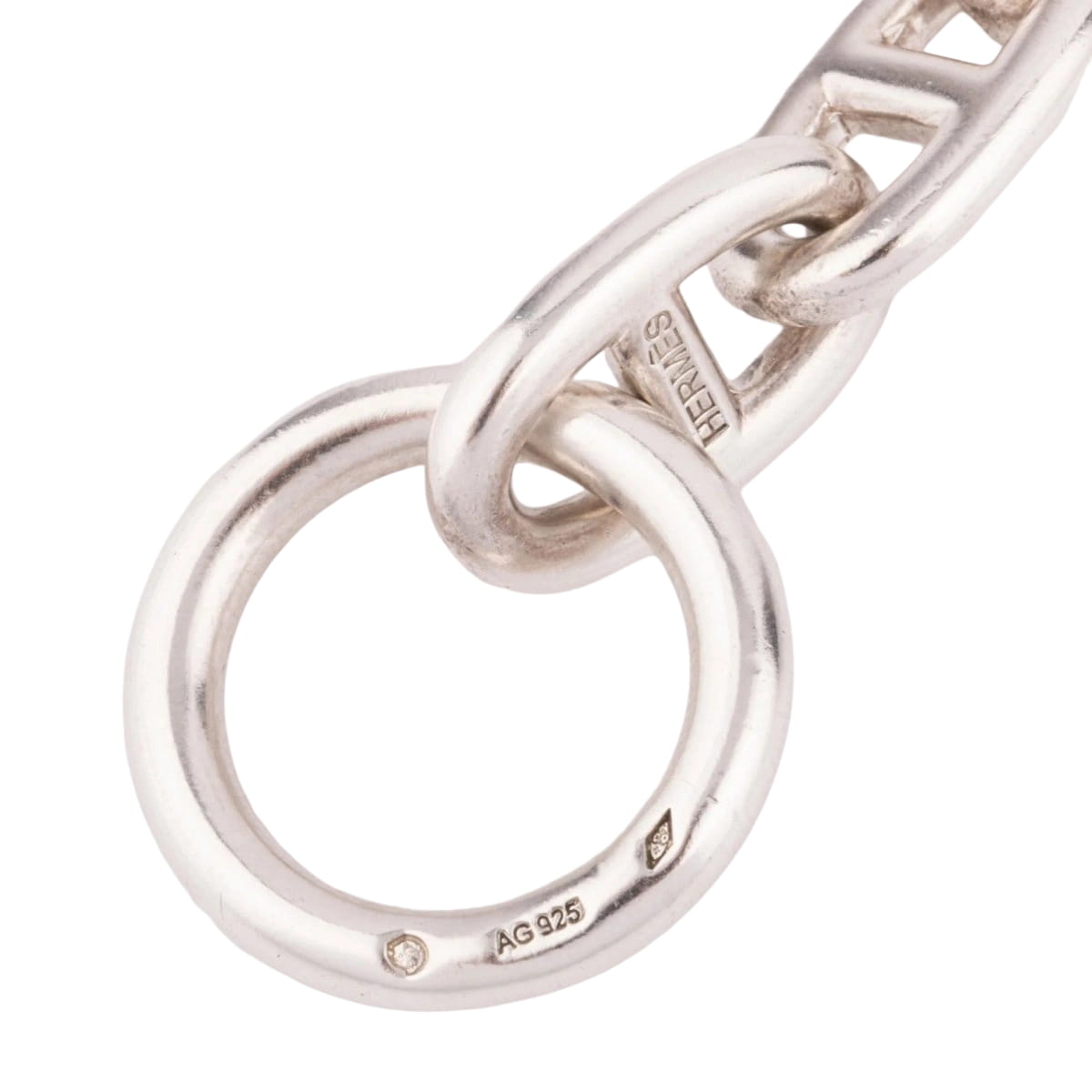 Bracelet en argent de la maison Hermés modèle chaine d'ancre - Castafiore