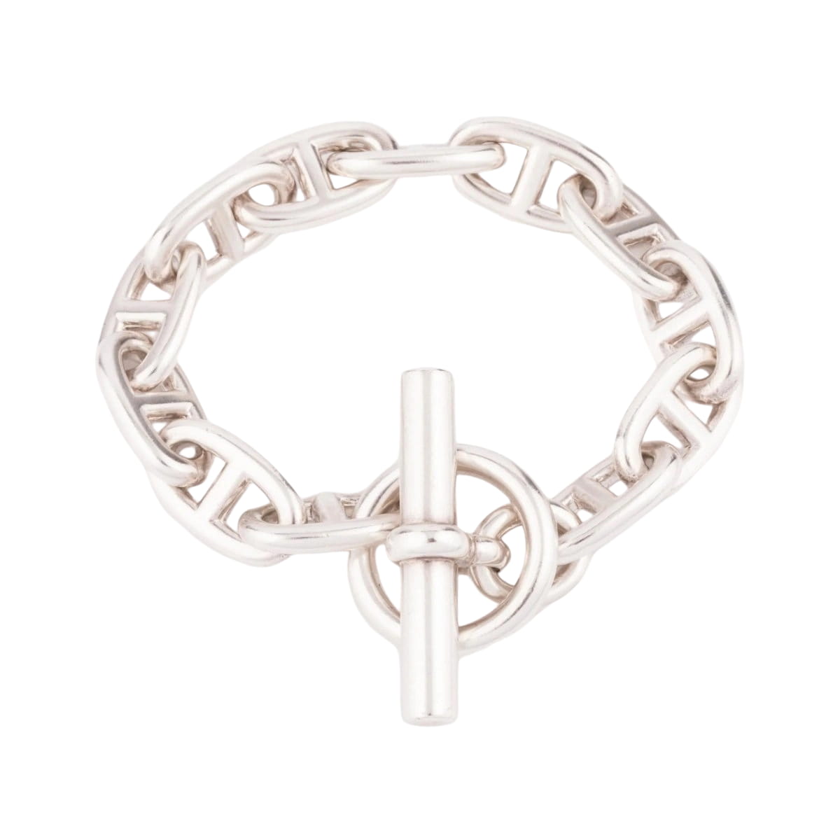 Bracelet en argent de la maison Hermés modèle chaine d'ancre - Castafiore
