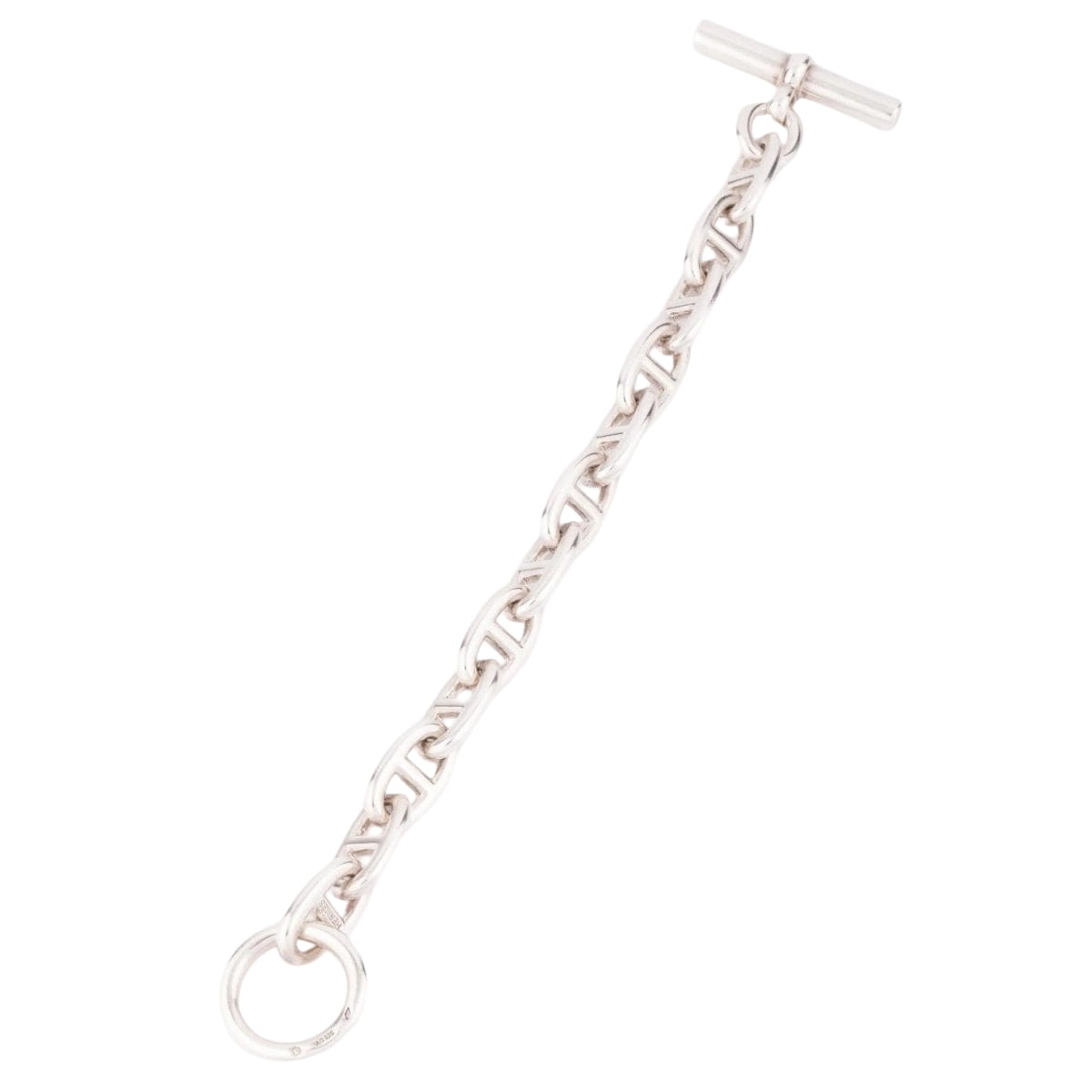 Bracelet en argent de la maison Hermés modèle chaine d'ancre - Castafiore