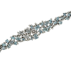 Bracelet en or blanc, aigues-marines et diamants - Castafiore