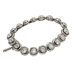 Bracelet en or blanc, argent et diamants - Castafiore