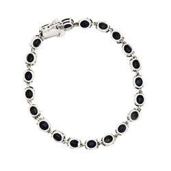 Bracelet en or blanc et saphirs - Castafiore