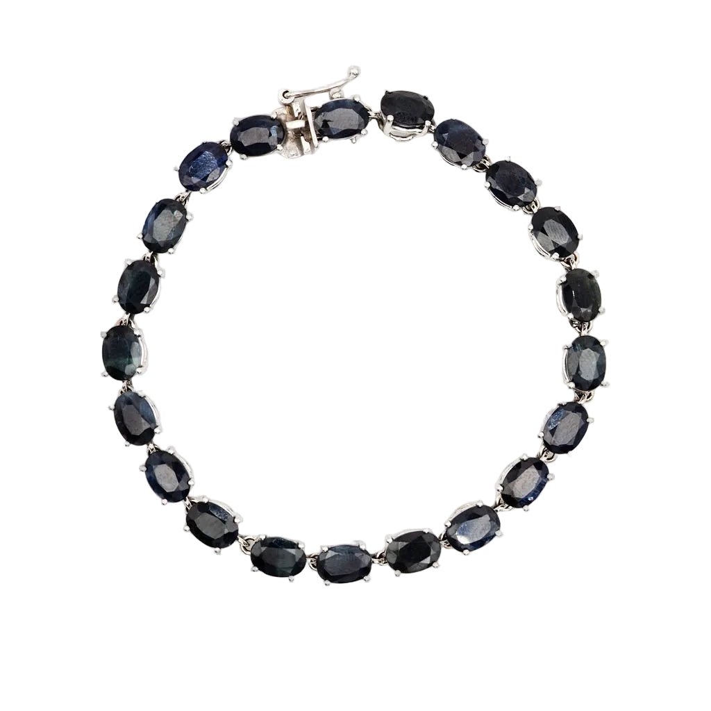 Bracelet en or blanc et saphirs - Castafiore