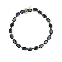 Bracelet en or blanc et saphirs - Castafiore