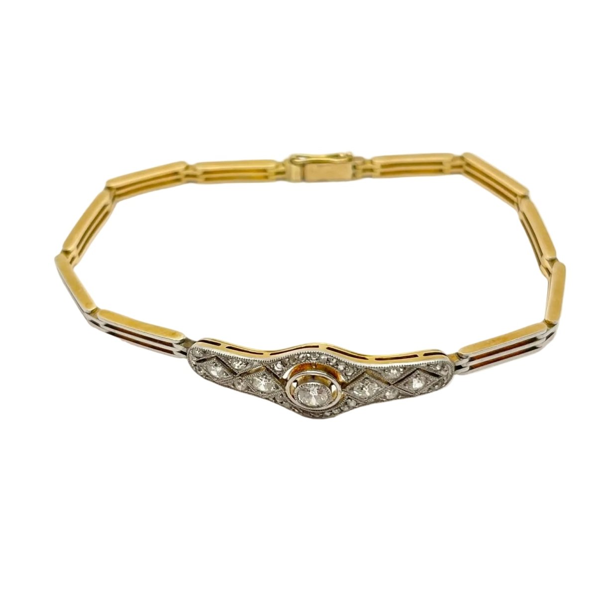 Bracelet en or blanc, or jaune et diamants - Castafiore