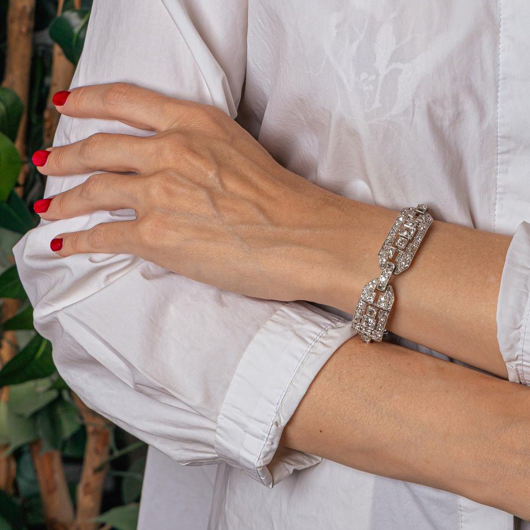 Bracelet en or blanc, platine et diamants - Castafiore