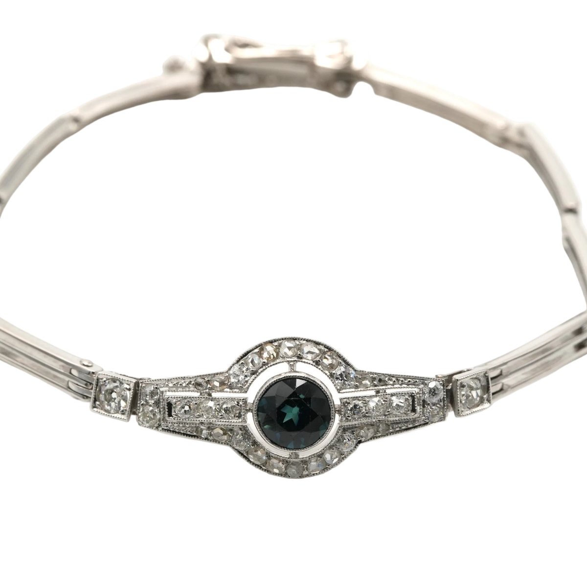 Bracelet en or blanc, saphir et diamants - Castafiore