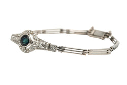 Bracelet en or blanc, saphir et diamants - Castafiore