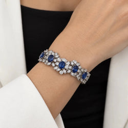 Bracelet en or blanc, saphirs et diamants - Castafiore