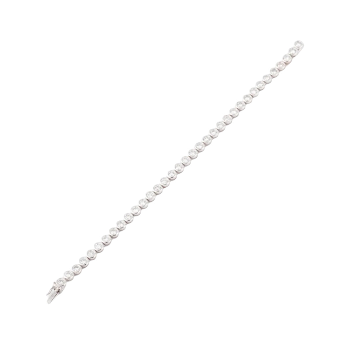 Bracelet en or gris et diamants tennis serti tennis - Castafiore