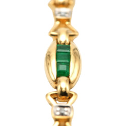 Bracelet en or jaune, émeraudes et diamants - Castafiore