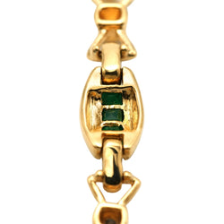 Bracelet en or jaune, émeraudes et diamants - Castafiore
