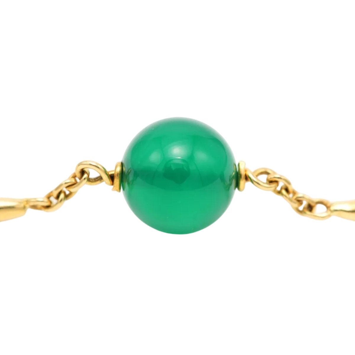 Bracelet en or jaune et chrysoprases - Castafiore