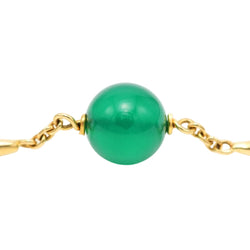 Bracelet en or jaune et chrysoprases - Castafiore