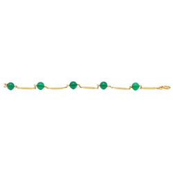 Bracelet en or jaune et chrysoprases - Castafiore