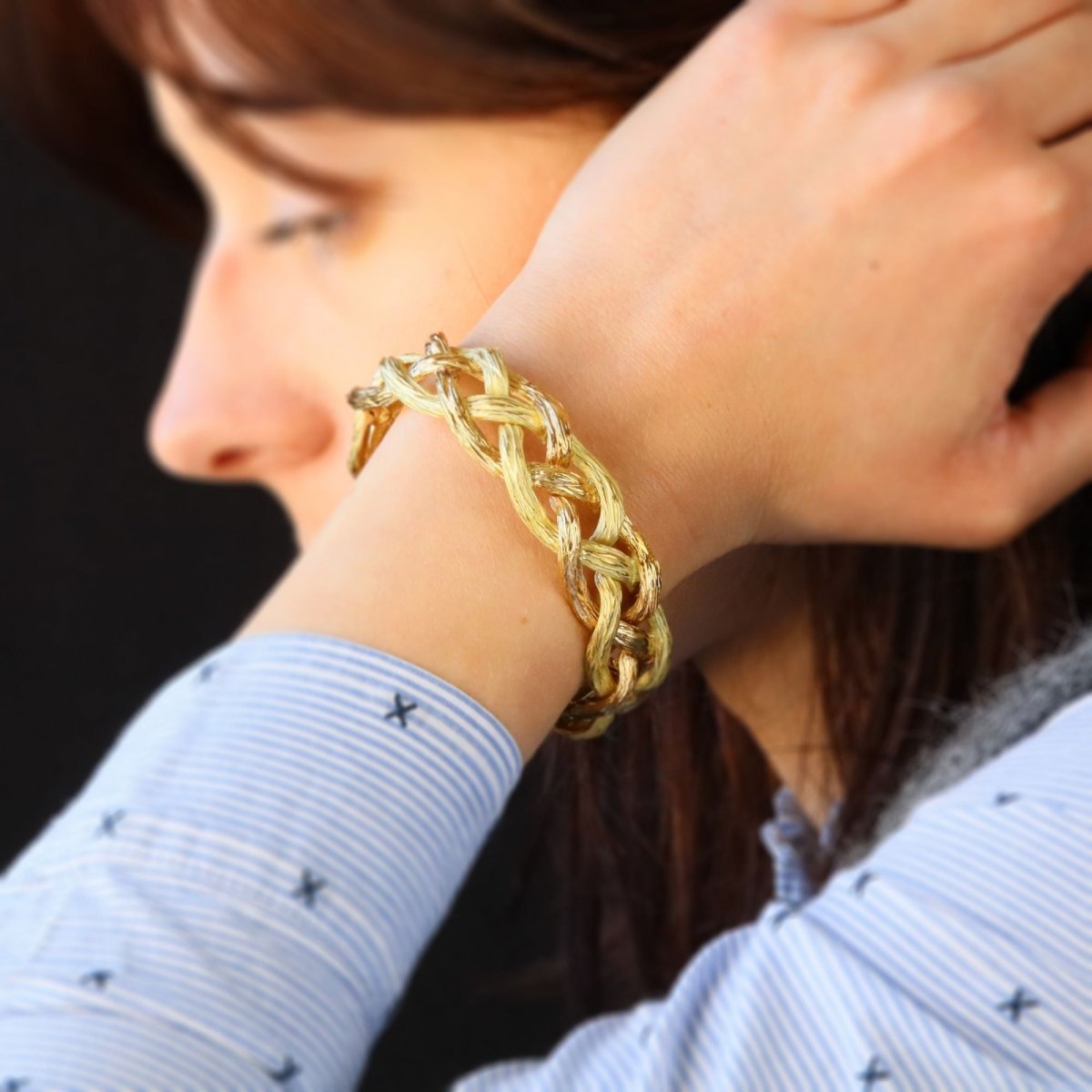 Bracelet en or jaune et or vert - Castafiore