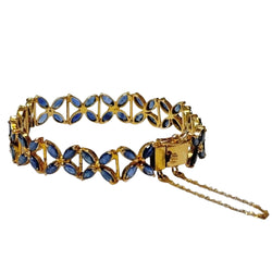Bracelet en or jaune et saphirs - Castafiore