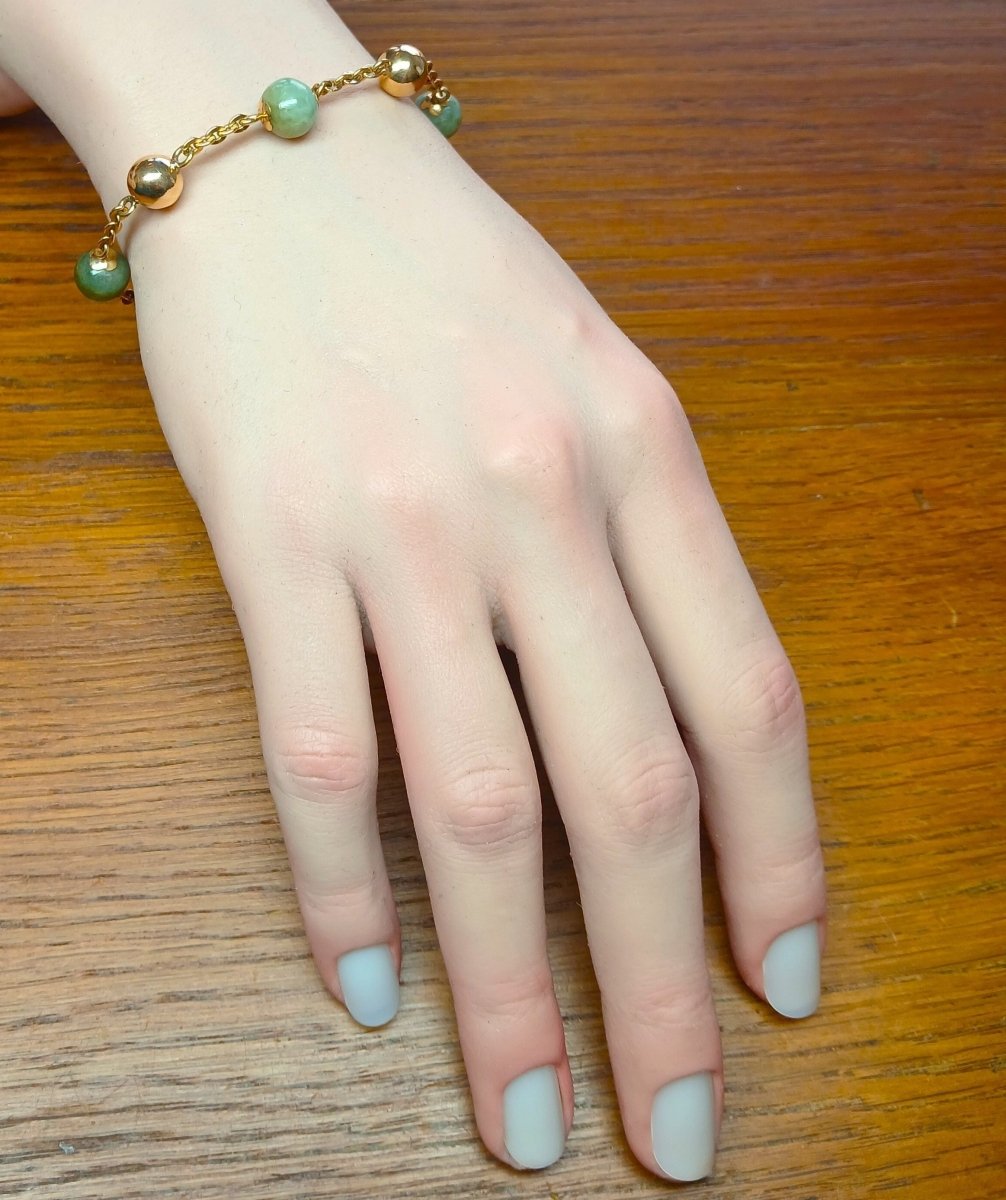 Bracelet en or rose et jade - Castafiore