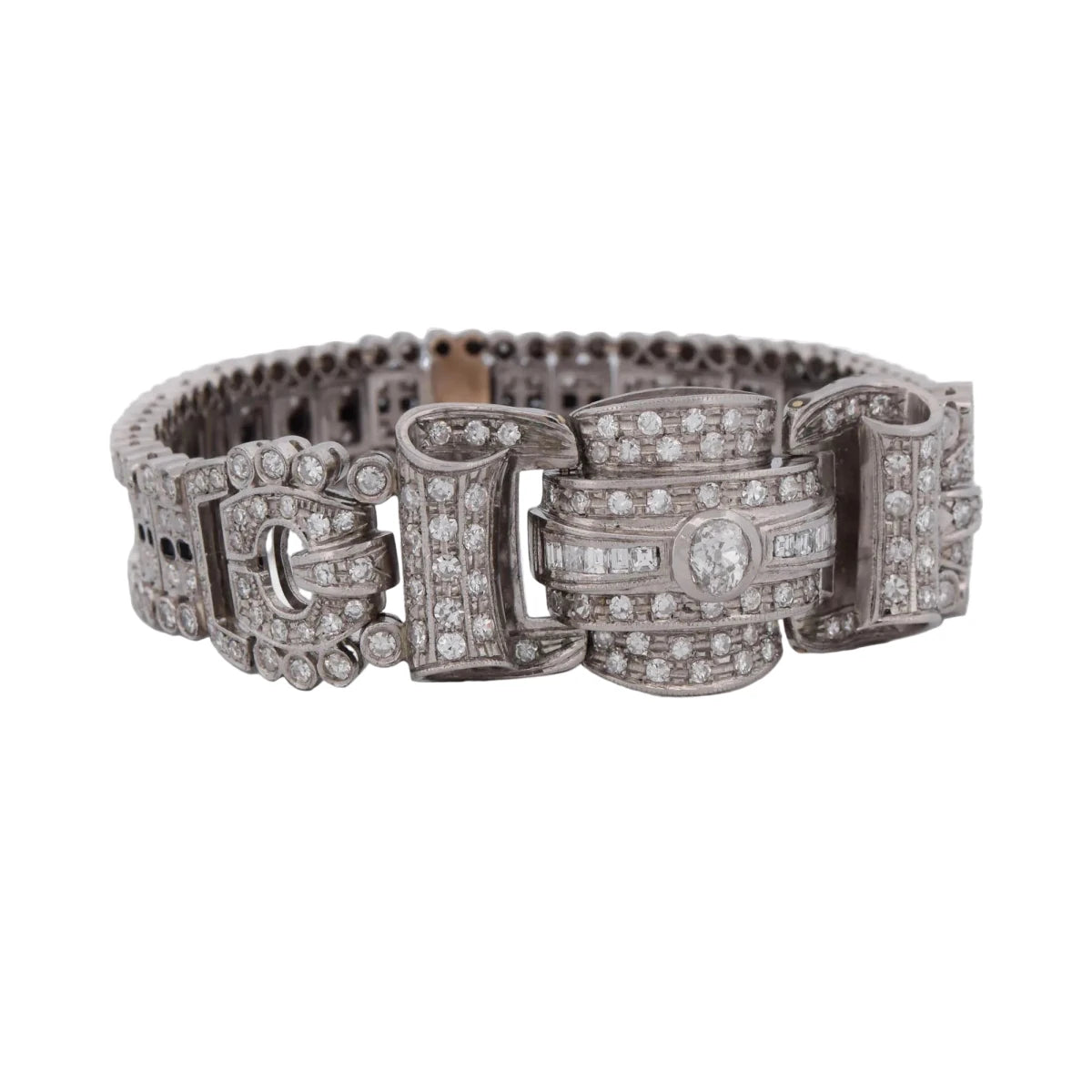 Bracelet en platine et diamants - Castafiore