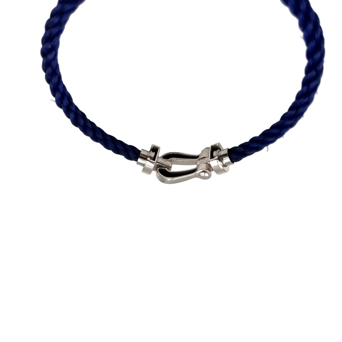 Bracelet Souple FRED Force 10 en or blanc et acier