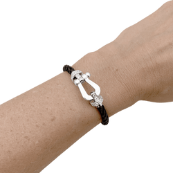Bracelet FRED "Force 10" GM en or blanc et diamants - Castafiore