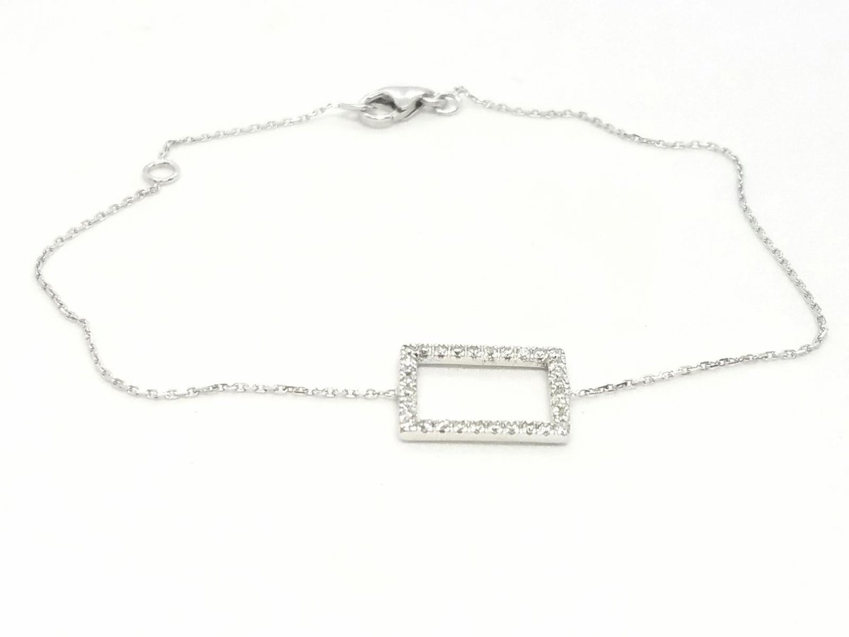 Bracelet Graphique Or blanc Diamant - Castafiore