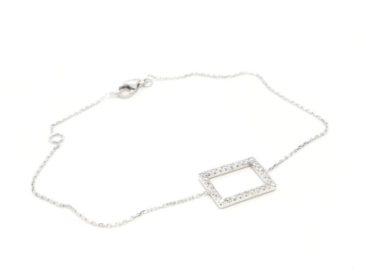 Bracelet Graphique Or blanc Diamant - Castafiore