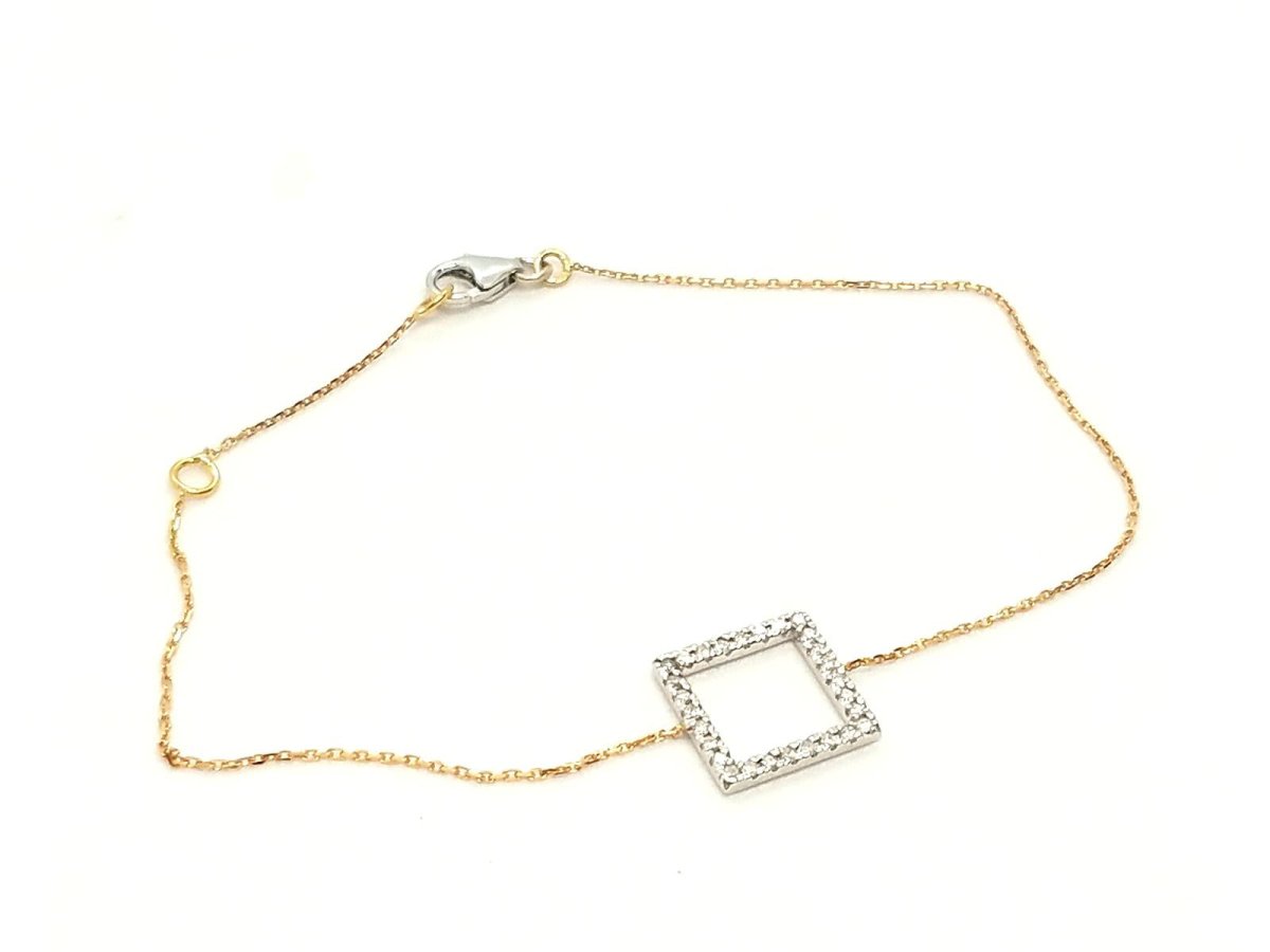 Bracelet Graphique Or blanc Diamant - Castafiore