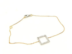 Bracelet Graphique Or blanc Diamant - Castafiore