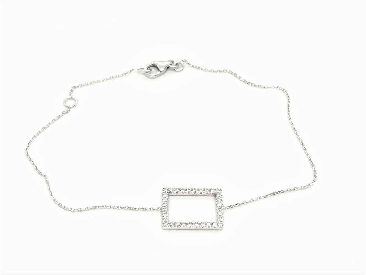 Bracelet Graphique Or blanc Diamant - Castafiore