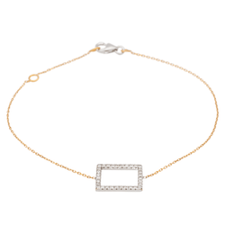 Bracelet Graphique Or rose Diamant - Castafiore