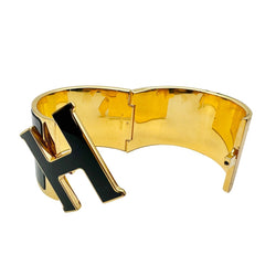 Bracelet Manchette HERMÈS Clic Clac H en métal et émail