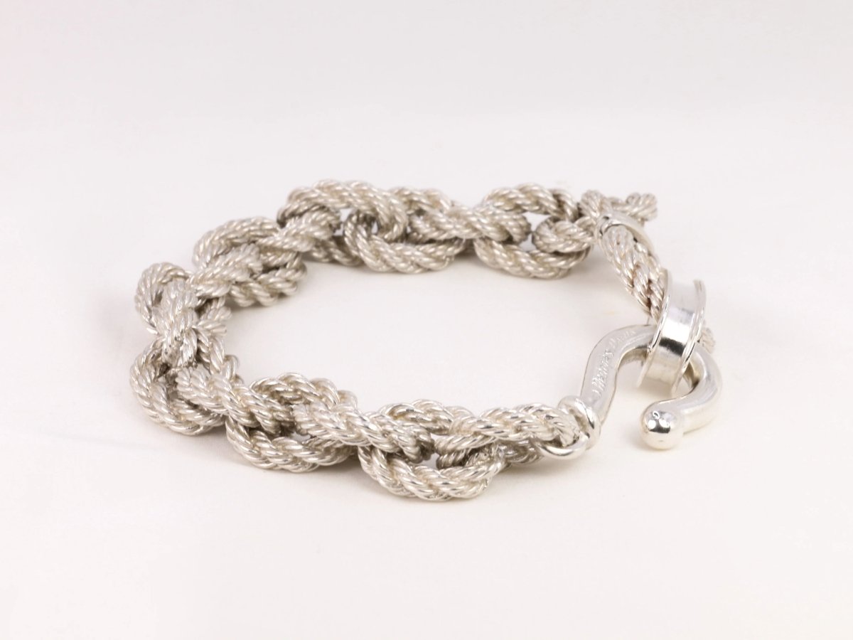 Bracelet Hermès vintage en argent par Gaëtan de Percin - Castafiore