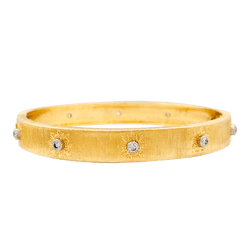 Bracelet Jonc BUCCELLATI "Macri Classica" en or jaune et diamants - Castafiore