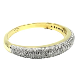 Bracelet Jonc BUCHERER en or jaune et diamants - Castafiore