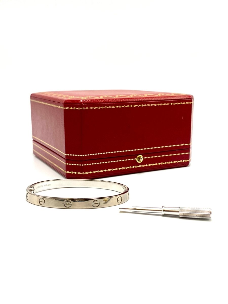 Bracelet Jonc CARTIER "Love Classique" en or blanc - Castafiore