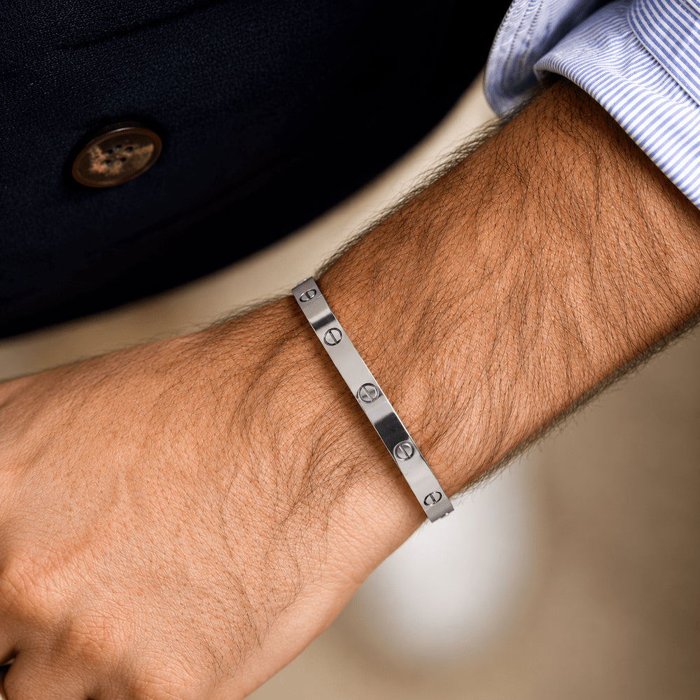 Bracelet Jonc CARTIER "Love" en or blanc - Castafiore