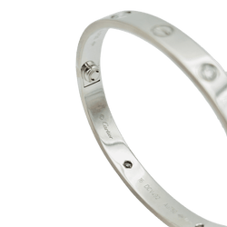 Bracelet Jonc CARTIER "Love" en or blanc et diamants - Castafiore
