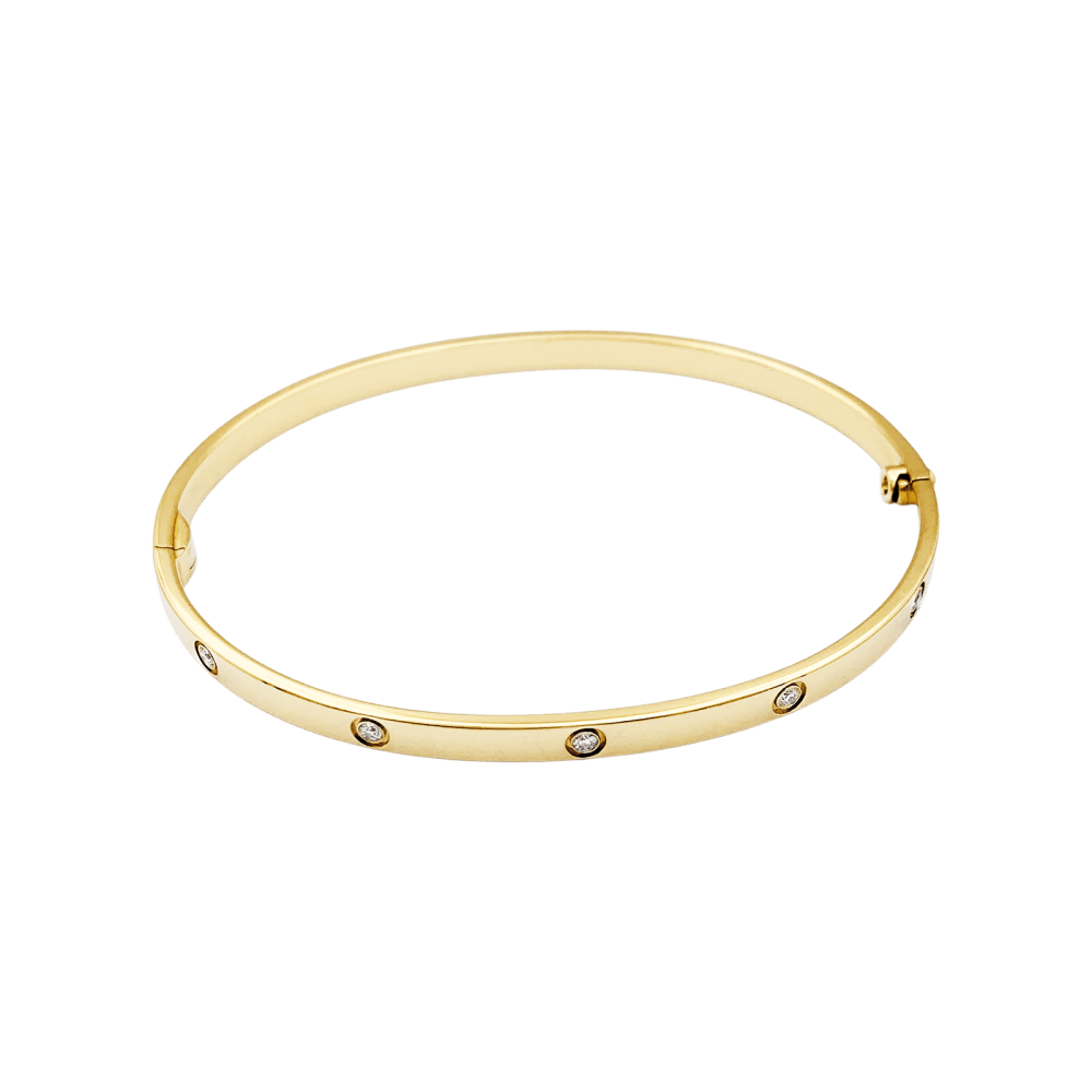 Bracelet Jonc CARTIER "Love" en or jaune et diamants - Castafiore