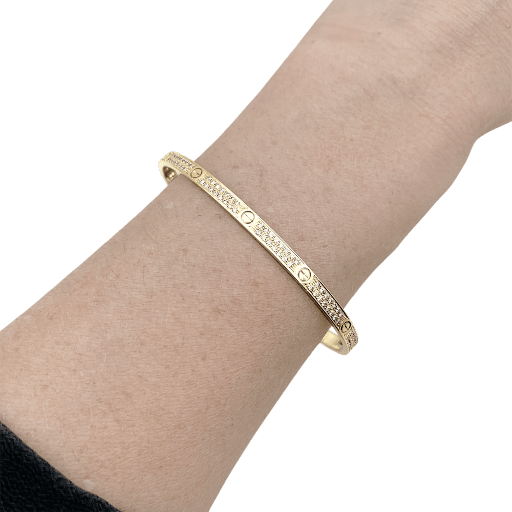 Bracelet Jonc CARTIER "Love" en or jaune et diamants - Castafiore