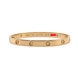 Bracelet Jonc CARTIER "Love" en or jaune et diamants - Castafiore